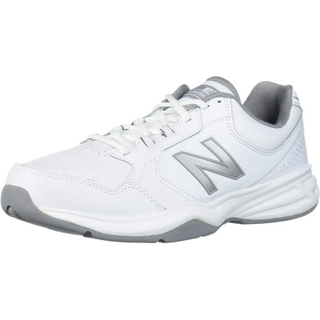 New Balance Men's 411 V1 Walking Shoe, White/Silver Mink, 9 XW US ...