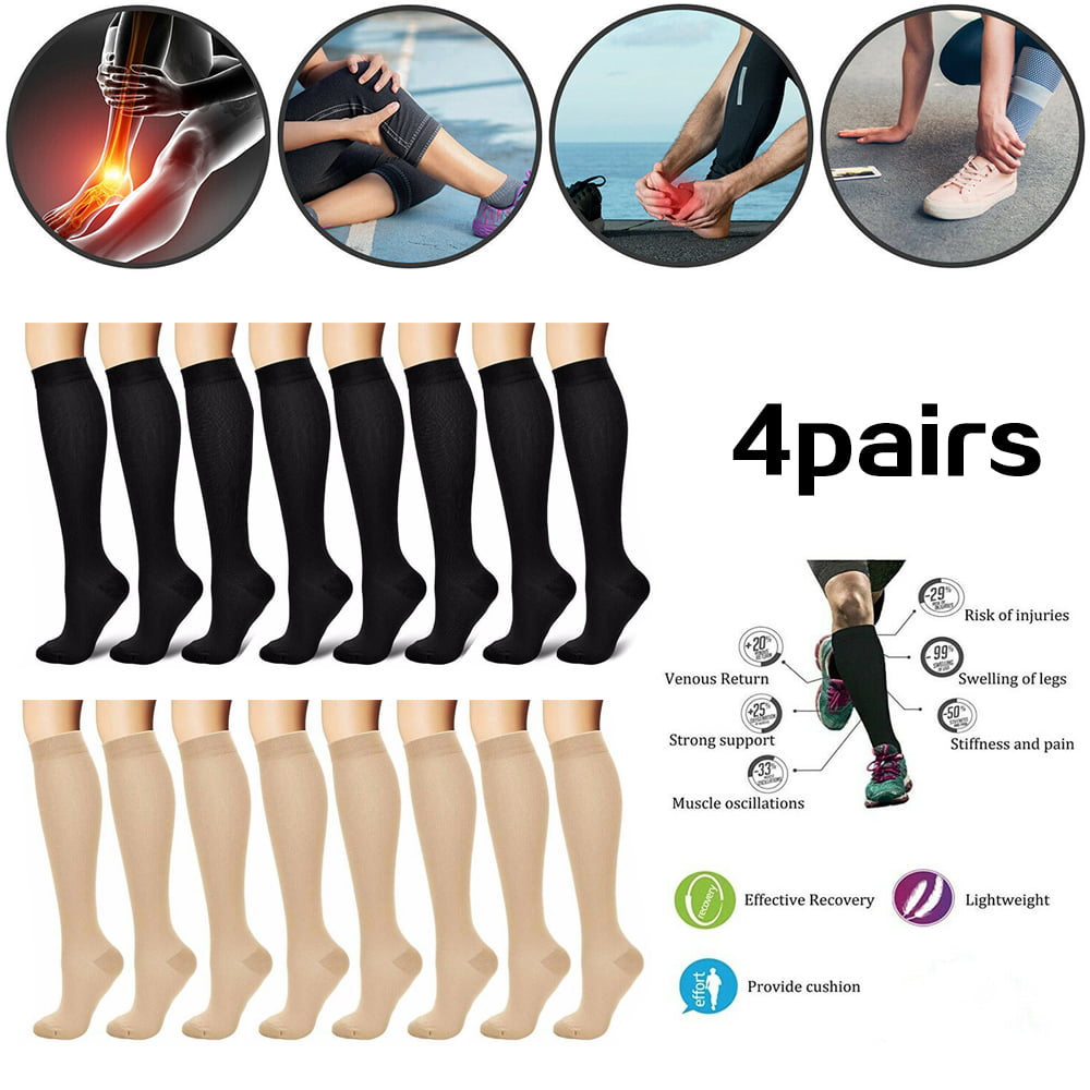 3 Pair Compression Socks w/ Coffee & Donuts Size 9-11 1 Pair Work! Health 