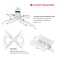 VANKYO Universal Extendable Projector Ceiling Mount, Adjustable Height