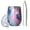 White-2, variant on 12oz Insulated Wine Tumbler with Lid & Straw, Stainless Steel Egg Shape Cup, Liquid & Marble Print