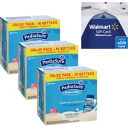 Pediasure Grow and Gain Shake, Vanilla Bundle with $5 e-Gift Card, 3 Pack (48 CT)