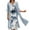 Navy Womens Summer Dress, variant on USSUMA Beach Dresses for Women Casual Summer Two-Piece Set Chiffon Cardigan Long Maxi Sun Dress Floral Print Sleeveless Plus Sundresses Round Neck Vacation Dress Wedding Guest