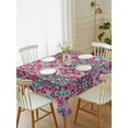 thumbnail image 2 of Vintage Middle Century Rectangle Tablecloth, Abstract Bohemia Style Aztec Pink Waterproof & StainResistant Tablecloth, Washable Oil-proof Table Cover for Dining/Party/Wedding/Camping/Buffet 60x84 In, 2 of 9