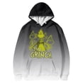 thumbnail image 2 of Sudadera de manga larga con capucha de Grinch para mujer, de algodón, con bolsillo, para mujer, color negro, talla S, 2 of 7