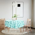 thumbnail image 4 of Checkered Round Tablecloth 90 Inch - Waterproof Stain and Wrinkle Resistant Washable Fabric Table Cloth for Holiday,Dining Room,Party,Outdoor Picnic, Red and White Gingham Pattern, 4 of 6