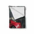 thumbnail image 2 of Cars Soft Flannel Fleece Blanket, Modern Red Sports Car on Dramatic Sky Backdrop with Dark Cloudscape Strong Engine, Cozy Plush for Indoor and Outdoor Use, 50" x 70", Red Grey Black, by Ambesonne, 2 of 6