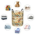 thumbnail image 6 of Kll Mushrooms And Rainbows Peace Waterproof Foldable Laundry Hamper Bucket With Handles For Storage Bin,Kids Room,Home Organizer (Medium), 6 of 8