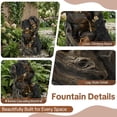 thumbnail image 4 of HOMEDIARY Outdoor Water Fountain, 23" H 5-Tier Cascading Waterfall Fountain with LED Lights & Adjustable Pump, Climbing Bears Water Feature with Natural Rock & Wood Finish for Patio, Backyard & Deck, 4 of 7