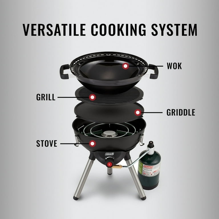 Coleman 4-in-1 Portable Propane GAS Cooking System ( Black )