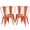 Orange, variant on BORGEBY Metal Dining Chairs Set of 4 Stackable Tolix Side Chairs with Backrest & Non-Slip Feet for Kitchen & Restaurant Use 330 lbs（Grey）