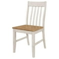 thumbnail image 6 of Pemberly Row Wood Slat Back Side Chair Natural and Rustic Off White (Set of 2), 6 of 13