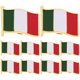 thumbnail image 1 of 10 broches con la bandera italiana, con barniz de hierro para decoración de ropa, para festivales, fiestas y reuniones., 1 of 8