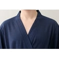 thumbnail image 6 of Women Waffle Knit Kimono Spa Robe Soft Cozy Breathable Lightweight Bathrobe with Side Pockets, 6 of 7