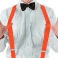 thumbnail image 4 of BIGLUFU Men's Suspenders, with Heavy Duty Clip Wide X-Back for Work Adjustable Suspenders （Orange Neon）, 4 of 8