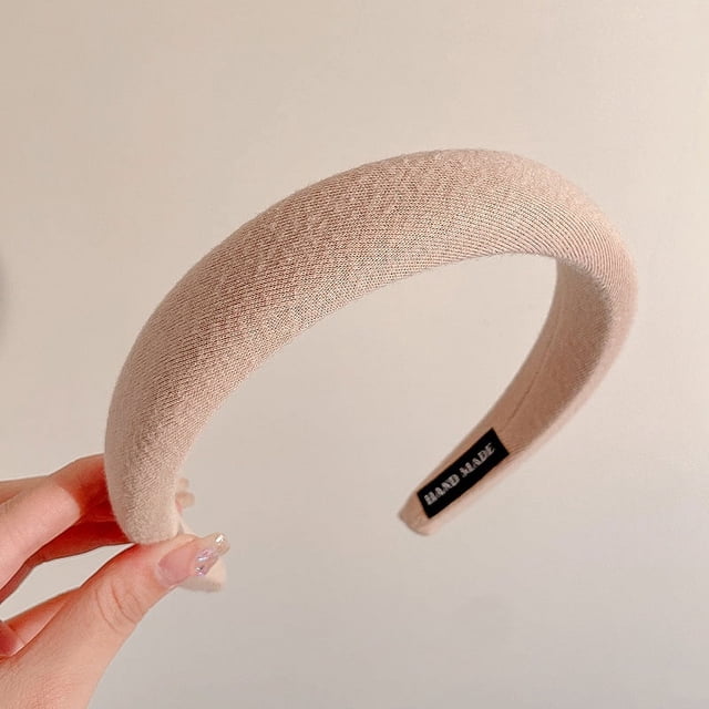 Diadema marrón de otoño e invierno para mujer, paquete de cabello con calavera alta, banda para el cabello a presión superior que combina con el tocado de horquilla para viajes al aire libre