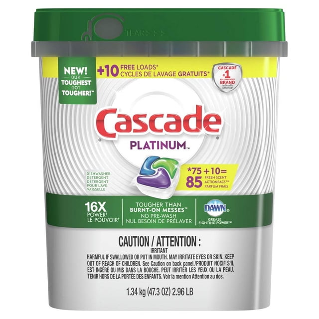 Detergente para Lavavajillas Cascade Platinum ActionPacs 85 Unidades