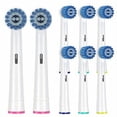 thumbnail image 1 of 8-Pack Sensitive Gum Brush Heads with Soft Bristles for Superior Yet Gentle Cleaning, 1 of 5