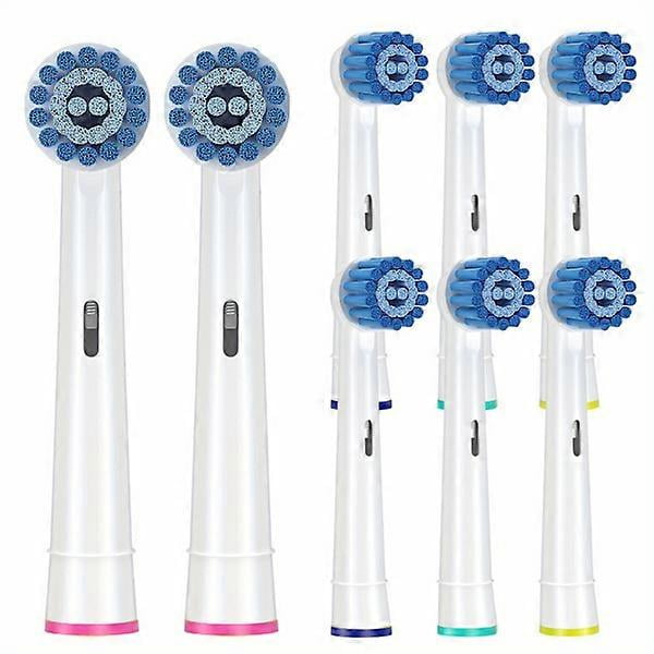 8-Pack Sensitive Gum Brush Heads with Soft Bristles for Superior Yet Gentle Cleaning
