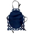 thumbnail image 1 of Navy Blue Apron Ocean Aqua Navy Themed School of Cute Fish Swimming in a Circle Print, Unisex Kitchen Bib Apron with Adjustable Neck for Cooking Baking Gardening, Navy Blue and White, by Ambesonne, 1 of 3