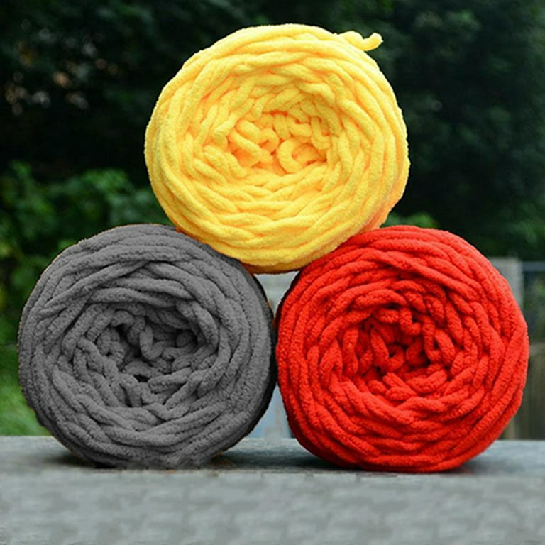 Chunky Yarn, Super Soft Acrylic Bulky Thick Washable Yarn for Arm Knitting  DIY Handmade Blankets Scarf Sweater Pink 100g