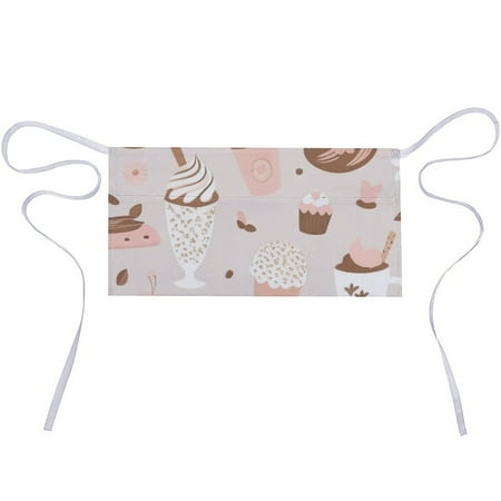 

Lemon Pattern Polyester Cotton Fruit Peach Pineapple Orange Professional Half-length Apron Durable Stylish and Convenient for Servers Chefs and Artists Half-length Apron