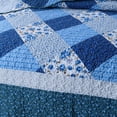 thumbnail image 5 of Honeilife California King Quilt 120X120-3 Piezas De Colchas De Gran Tamaño King Juegos De Edredón Extra Grandes Para Todo El Año, Juegos De Cama Rústicos, Colcha Reversible De Microfibra, Color Azul, 5 of 5