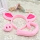 thumbnail image 5 of CHAO 4 diademas de cerdo rosa para mujer, elegantes y modernas, con forma de aro para el pelo, para vestirse, un conjunto, 5 of 5