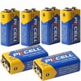 thumbnail image 1 of PKCELL 6 Pcs Taille 9V Piles Super Robustes Puissance Zinc Carbone, 1 of 6