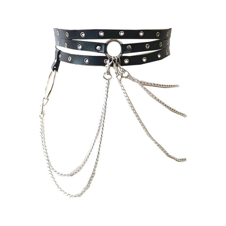 Metallic Layered Waist Chain Belt