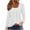 White, variant on Casual Women's Tops Fashion Plus Size Ladies' Loose Casual Solid Color Collar Button Long Sleeved Shirt