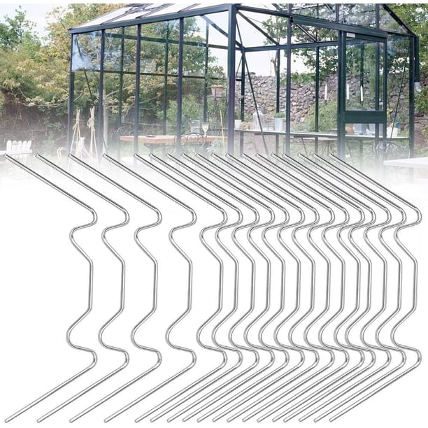 100 PCS Clips para Acristalamiento de Invernadero 8 * 3,5 cm Clips para Vidrio de Invernadero Clips para Acristalamiento Tipo W de Acero Inoxidable 304 para Fijar Vidrio en Invernaderos, Plata