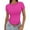 Red, variant on Gsakboxl Womens Summer Tops Women Thin Soft Round Neck Cropped Short Sleeve Pullover Crop T Shirt Fashion Slim Fit Style Lightweight Summer Going Out Casual Top For Teen Ladies A L