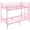 Pink, variant on Ktaxon Twin Over Twin Metal Bunk Bed with Ladder, 13-Inch Guardrails, No Box Spring Needed, Space-Saving, Gray