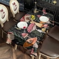 thumbnail image 2 of Red Mushroom Butterfly Black Pattern Rectangle Tablecloth 60"x102",Waterproof Polyester Rectangle Table Cloth, Wipeable Spillproof Polyester Tablecloth for Dining, Camping, Indoor and Outdoor, 2 of 6