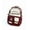 Red, variant on Two-Tone Multi-Pocket Backpack with Decorative Badge – Black, khaki, Red – 46×30×16 cm Stylish School & Travel Bag