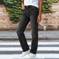 thumbnail image 4 of Ruimatai Womens Jeans Straight Leg Denim Pants Button Fly High Waist Belt Loops Casual Classic Trousers, 4 of 8