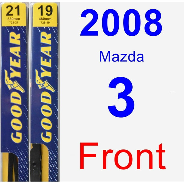2008 Mazda 3 Wiper Blade Set/Kit (Front) (2 Blades) Premium 2008 Mazda 3 Wiper Blade Set/Kit (Front) (2 Blades) Premium