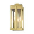 thumbnail image 6 of 27714-08 Livex Lighting Lexington - 3 Light Outdoor Wall Lantern in Art Deco Style - 8 Inches wide by 18 Inches high-Natural Brass Finish, 6 of 12