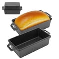 thumbnail image 1 of Juego de bandejas para pan Northriver Casting 2 en 1 de hierro fundido con tapa, 9 x 5 pulgadas, 1 of 6