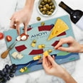 thumbnail image 4 of Ahoy Its a Boy Cutting Board, Announcement Card Inspired Composition Maritime Funny Sea Animals Theme, Decorative Tempered Glass Cutting and Serving Board, Large Size, Multicolor, by Ambesonne, 4 of 5
