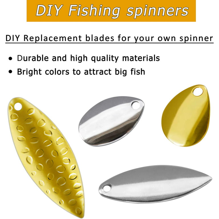  Fishing Spinner Blades for Lure Making,150pcs Spinner Making  Supplies Kit Colorado Willow Blades Folded Clevis Twist Lock Swivels for  DIY Spinnerbait Walleye Spinner Spoon Rig : Sports & Outdoors