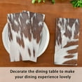 thumbnail image 7 of Cloth Napkins 4PCS Cow Brown White Dinner Table Napkin Decorative for Family Party Restaurant Wedding Use 20 Inch Washcloth Gift, 7 of 7