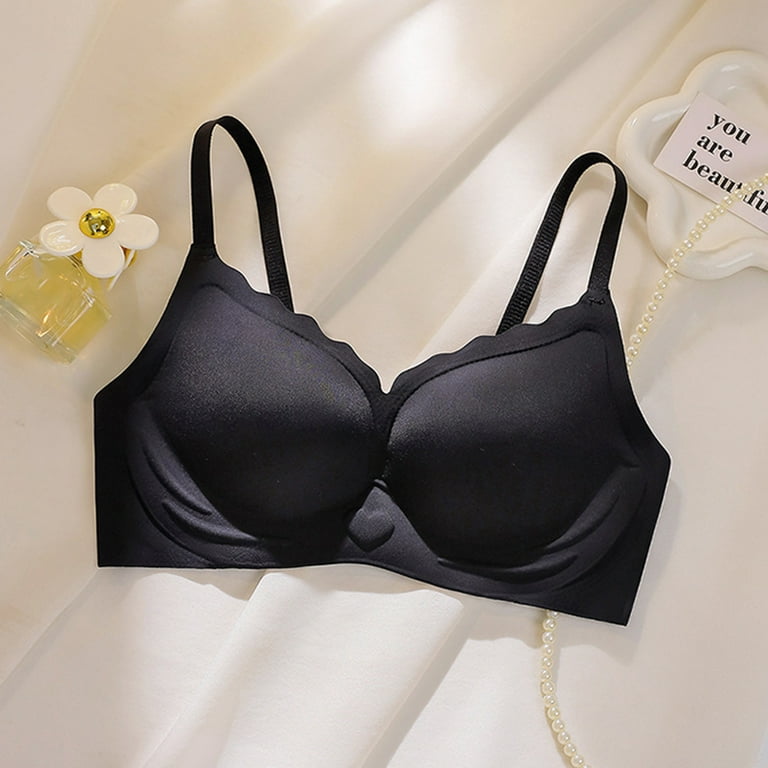 hoksml Sexy Bra,Women Bras Lace Comfortable Breathable Anti-exhaust Base  Non-Steel Ring Non-Magnetic Buckle Beauty Back Underwear