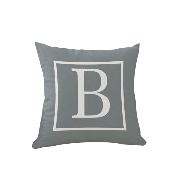 English Alphabet Letters Pillowcase Waist Throw Pillow Case Sofa