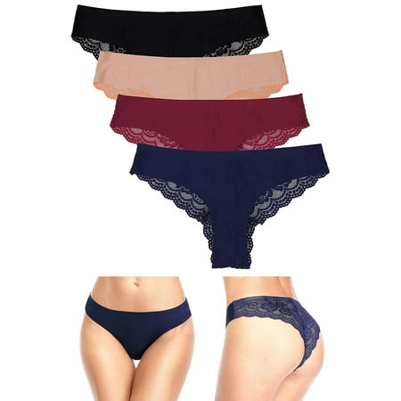 

BeautyIn Womens Lace Panties Hipster Bikini Underwear 4 Pack