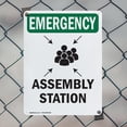 thumbnail image 5 of (2 Pack) Assembly Station With Symbol OSHA Emergency Sign 12 Inch X 18 Inch Indoor / Outdoor Rust-Free Aluminum Metal Signs for Workplace, Workshop, and Construction Site, Made in the, 5 of 8