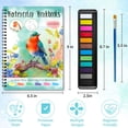 2 Pack Watercolor Coloring Workbook Kit with 12-Color Paint Set ...