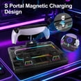 thumbnail image 5 of Pecham Vertical Cooling Fan Stand Fit for PS5/PS5 Slim Console, Dual Controllers and PS Portal Charger, All-in-One Charging Station for PS5 Slim Disc/Digital Editions - Black, 5 of 8