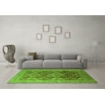 thumbnail image 3 of Ahgly Company Indoor Square Oriental Green Industrial Area Rugs, 5' Square, 3 of 4