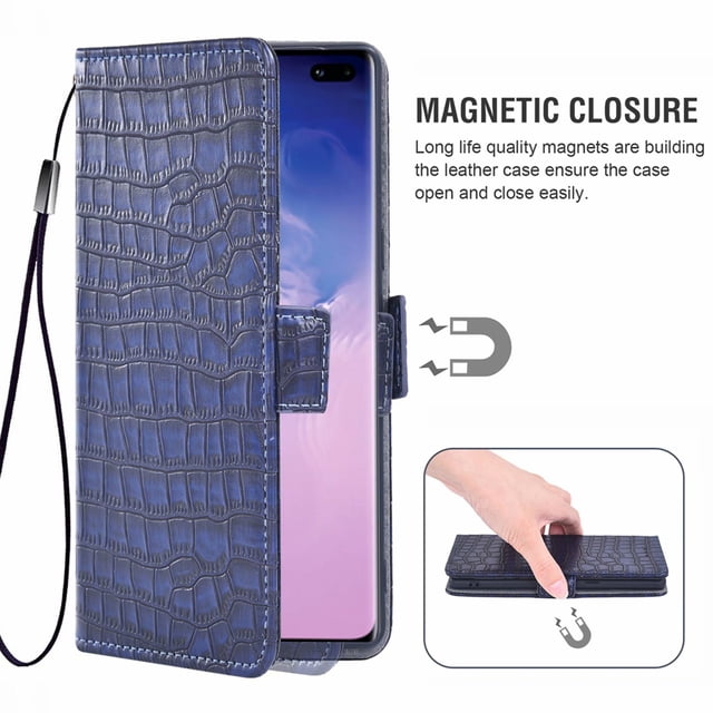 Mobile Phone Case for Samsung Galaxy Note 10 Plus Leather Cover, Samsung Galaxy Note 10+ Flip-Up Case for Samsung Galaxy Note 10 Plus Mobile Phone Covers, Blue